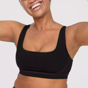 Aerie OFFLINE By Goals Pop Stitch Sports Bra Black